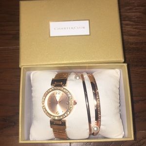 “Charter Club” watch and bracelet set